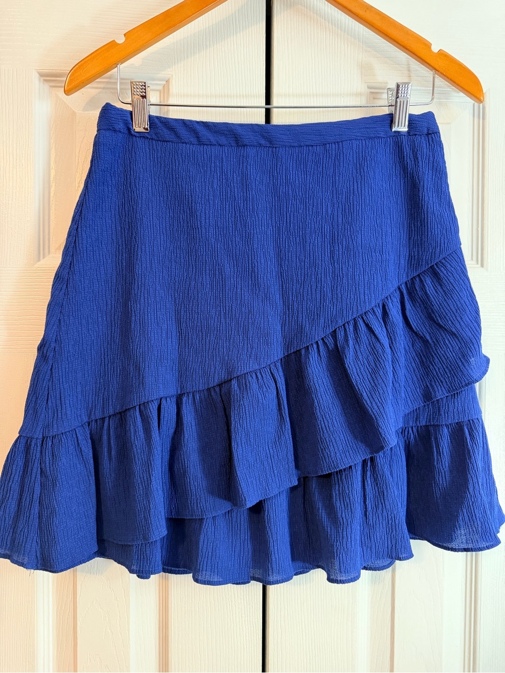 Banana Republic Cobalt Blue Ruffle Skater Skirt - Like New